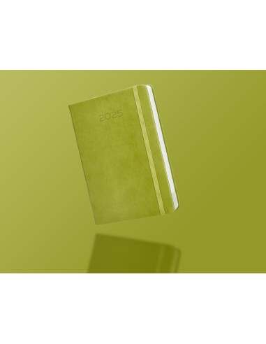 Agenda encuadernada liderpapel mykonos a5 2025 dia pagina color verde claro papel 70 gr