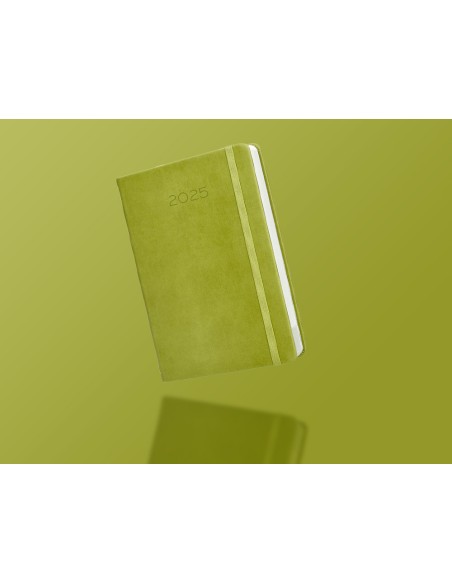 Agenda encuadernada liderpapel mykonos a5 2025 dia pagina color verde claro papel 70 gr