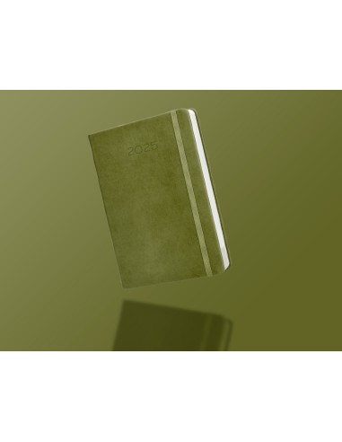 Agenda encuadernada liderpapel mykonos a5 2025 dia pagina color verde papel 70 gr