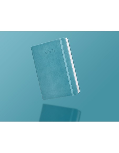 Agenda encuadernada liderpapel mykonos a5 2025 dia pagina light color azul papel 70 gr