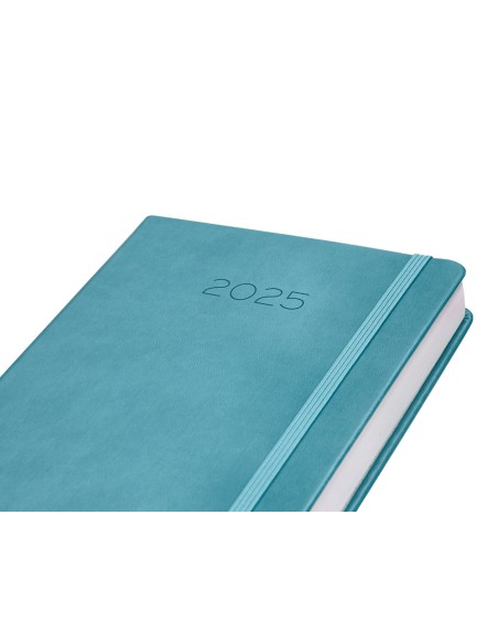 Agenda encuadernada liderpapel mykonos a5 2025 dia pagina light color azul papel 70 gr