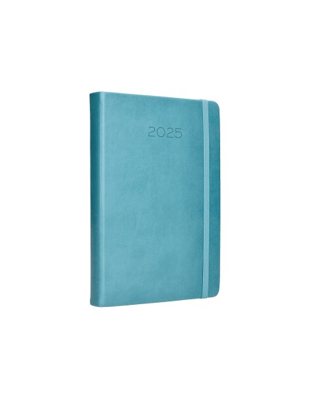 Agenda encuadernada liderpapel mykonos a5 2025 dia pagina light color azul papel 70 gr