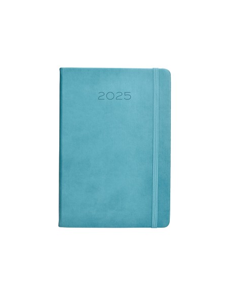 Agenda encuadernada liderpapel mykonos a5 2025 dia pagina light color azul papel 70 gr
