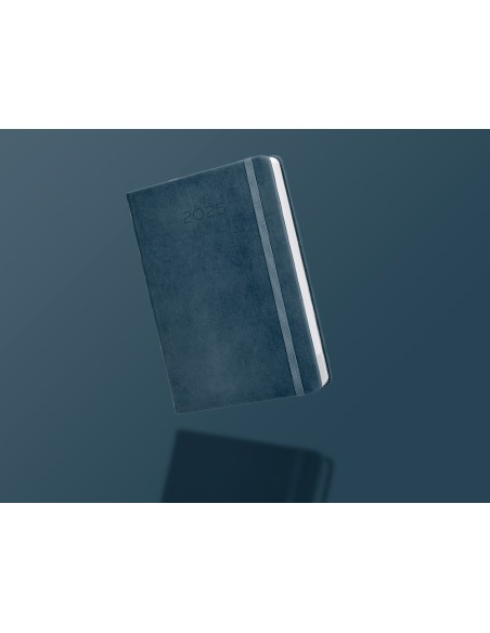 Agenda encuadernada liderpapel mykonos a5 2025 dia pagina color azul papel 70 gr