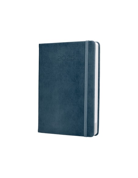 Agenda encuadernada liderpapel mykonos a5 2025 dia pagina color azul papel 70 gr