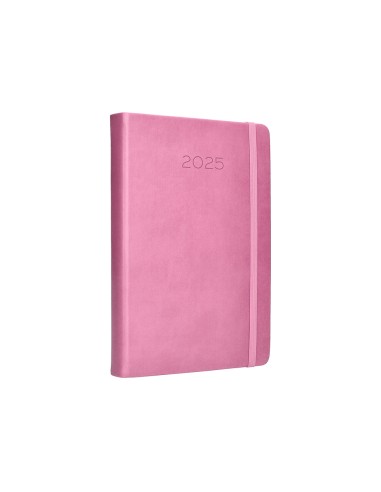 Agenda encuadernada liderpapel mykonos a5 2025 dia pagina color rosa papel 70 gr