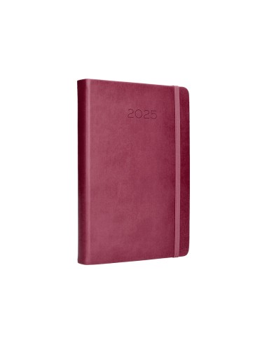 Agenda encuadernada liderpapel mykonos a5 2025 dia pagina color rosa buganvilla papel 70 gr