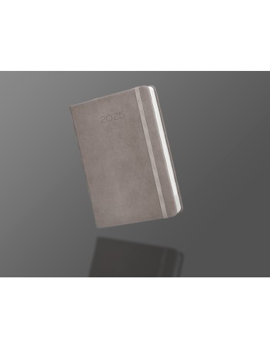 Agenda encuadernada liderpapel mykonos a5 2025 dia pagina color gris papel 70 gr