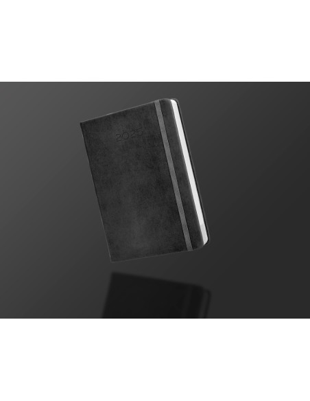 Agenda encuadernada liderpapel mykonos a5 2025 dia pagina color negro papel 70 gr