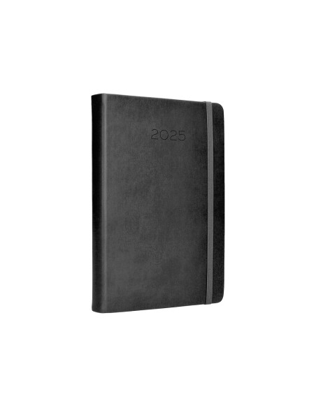 Agenda encuadernada liderpapel mykonos a5 2025 dia pagina color negro papel 70 gr