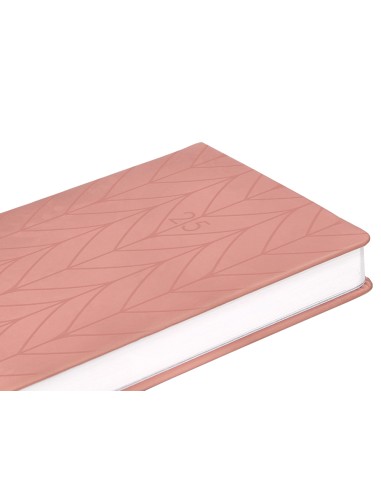 Agenda encuadernada liderpapel lipsi a5 2025 dia pagina color rosa melocoton papel 70 gr