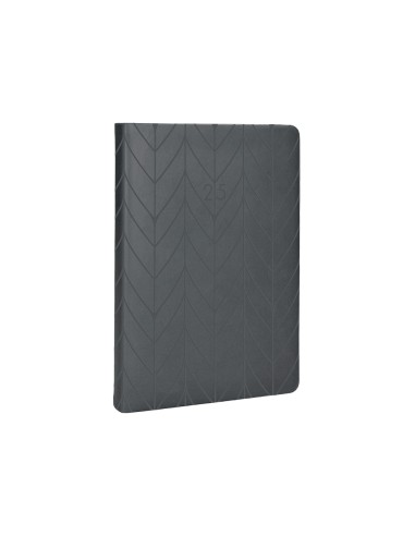 Agenda encuadernada liderpapel lipsi a5 2025 dia pagina color gris papel 70 gr