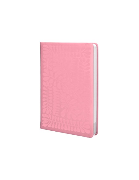 Agenda encuadernada liderpapel icaria a5 2025 dia pagina color rosa papel 70 gr
