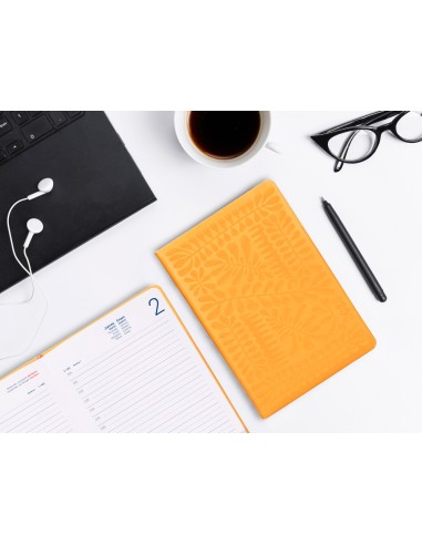 Agenda encuadernada liderpapel icaria a5 2025 dia pagina color amarillo papel 70 gr