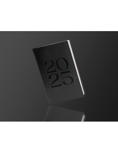 Agenda encuadernada liderpapel creta 80 x 150 2025 dia pagina color negro papel 70 gr