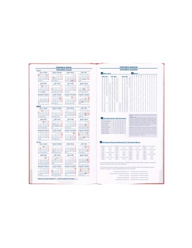 Agenda encuadernada liderpapel creta 80 x 150 2025 semana vista color rosa buganvilla papel 70 gr