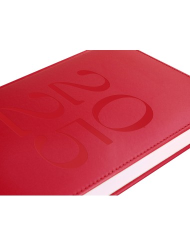 Agenda encuadernada liderpapel creta 80 x 150 2025 semana vista color rosa buganvilla papel 70 gr