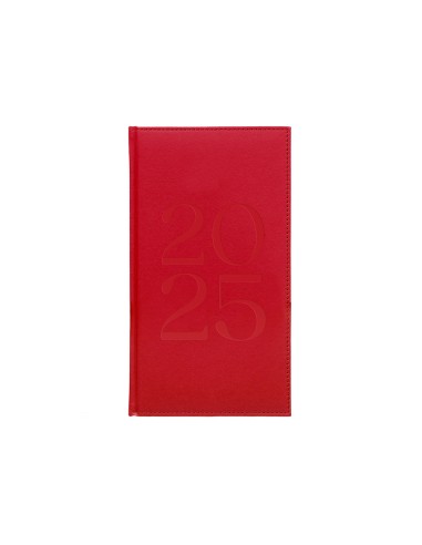 Agenda encuadernada liderpapel creta 80 x 150 2025 semana vista color rosa buganvilla papel 70 gr