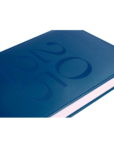Agenda encuadernada liderpapel creta 80 x 150 2025 semana vista azul papel 70 gr