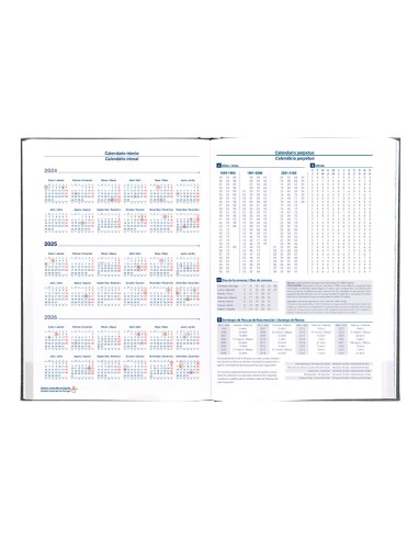 Agenda encuadernada liderpapel creta 170 x 240 2025 semana vista negro papel 70 gr