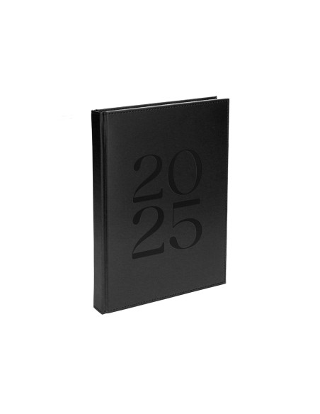 Agenda encuadernada liderpapel creta 170 x 240 2025 semana vista negro papel 70 gr