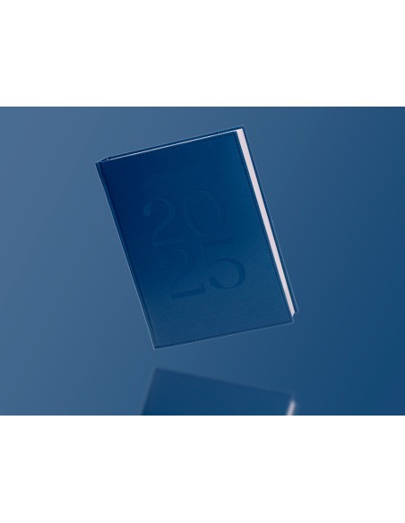 Agenda encuadernada liderpapel creta 170 x 240 2025 semana vista color azul papel 70 gr