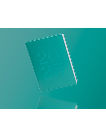 Agenda encuadernada liderpapel creta 170 x 240 2025 semana vista color turquesa papel 70 gr