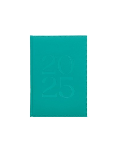 Agenda encuadernada liderpapel creta 170 x 240 2025 semana vista color turquesa papel 70 gr