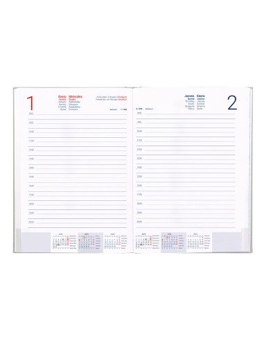 Agenda encuadernada liderpapel creta 170 x 240 2025 dia pagina color gris papel 70 gr