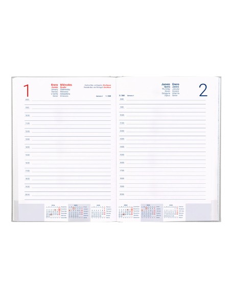 Agenda encuadernada liderpapel creta 170 x 240 2025 dia pagina color gris papel 70 gr