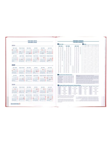 Agenda encuadernada liderpapel creta 170 x 240 2025 dia pagina color rosa buganvilla papel 70 gr