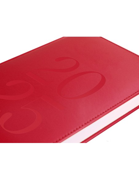 Agenda encuadernada liderpapel creta 170 x 240 2025 dia pagina color rosa buganvilla papel 70 gr