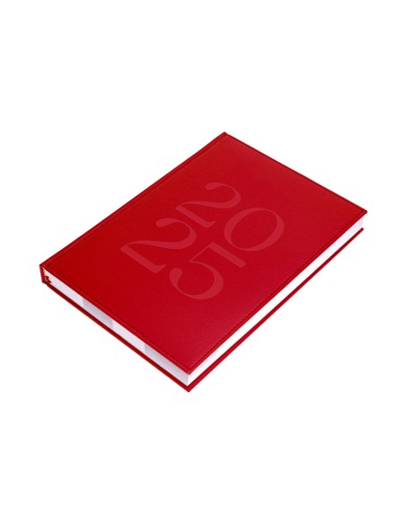 Agenda encuadernada liderpapel creta 170 x 240 2025 dia pagina color rosa buganvilla papel 70 gr