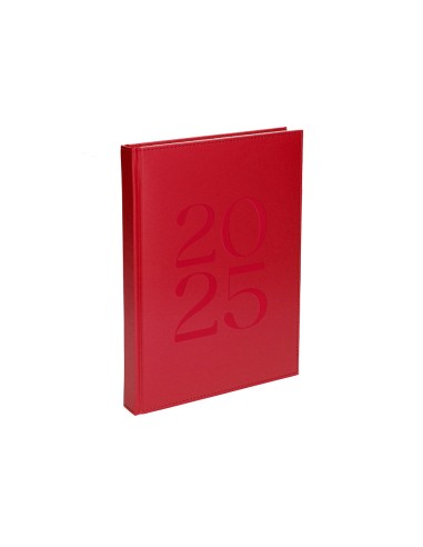 Agenda encuadernada liderpapel creta 170 x 240 2025 dia pagina color rosa buganvilla papel 70 gr