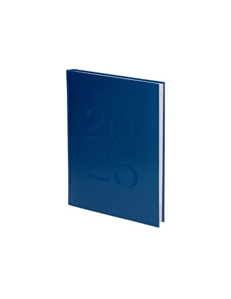 Agenda encuadernada liderpapel creta 170 x 240 2025 dia pagina azul papel 70 gr
