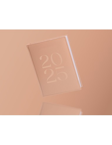 Agenda encuadernada liderpapel creta 170 x 240 2025 dia pagina color rosa nude papel 70 gr
