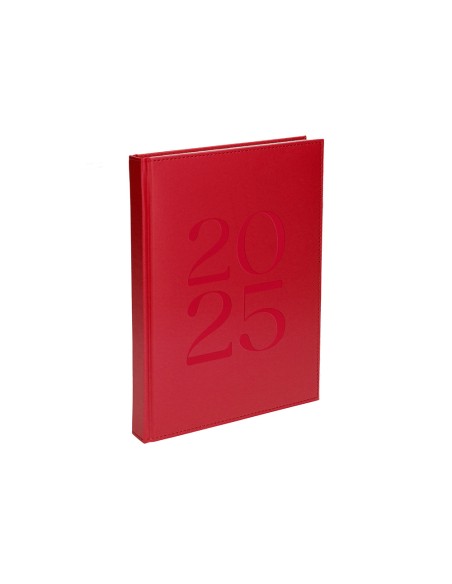 Agenda encuadernada liderpapel creta a5 2025 semana vista color rosa buganvilla papel 70 gr