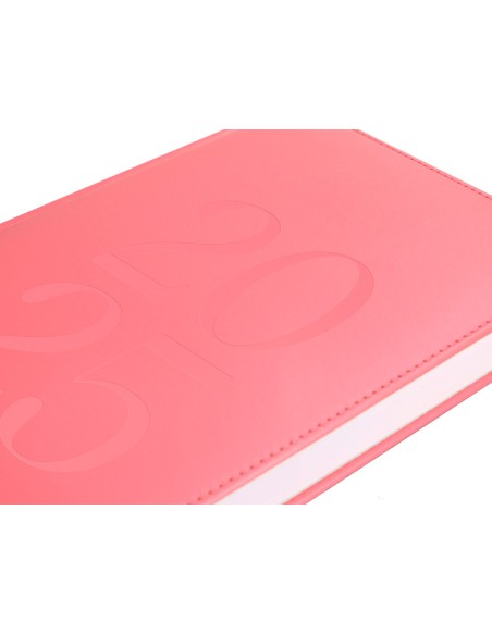 Agenda encuadernada liderpapel creta a5 2025 semana vista color rosa papel 70 gr