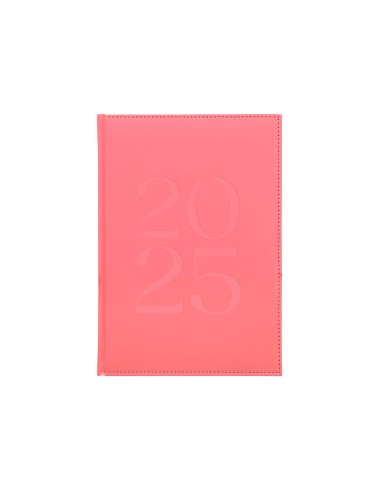 Agenda encuadernada liderpapel creta a5 2025 semana vista color rosa papel 70 gr
