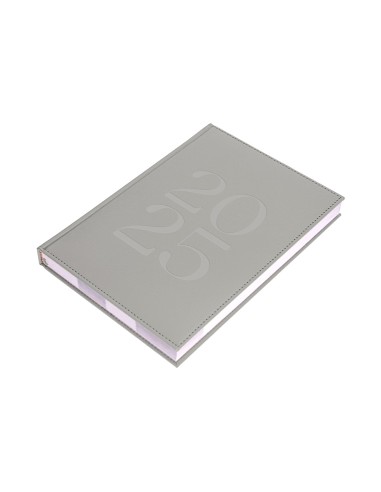 Agenda encuadernada liderpapel creta a5 2025 semana vista color gris papel 70 gr