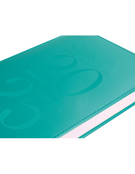 Agenda encuadernada liderpapel creta a5 2025 semana vista color turquesa papel 70 gr