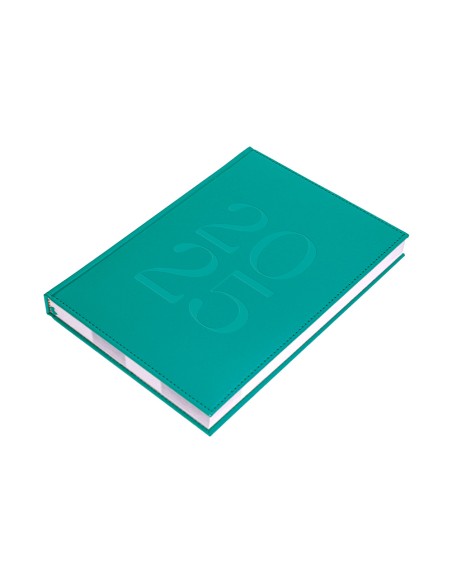 Agenda encuadernada liderpapel creta a5 2025 semana vista color turquesa papel 70 gr