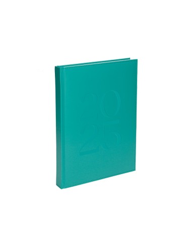 Agenda encuadernada liderpapel creta a5 2025 semana vista color turquesa papel 70 gr