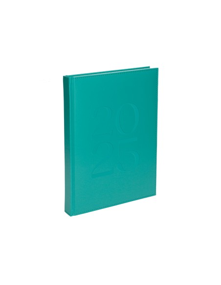 Agenda encuadernada liderpapel creta a5 2025 semana vista color turquesa papel 70 gr