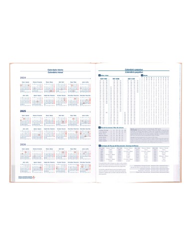 Agenda encuadernada liderpapel creta a5 2025 semana vista color rosa nude papel 70 gr