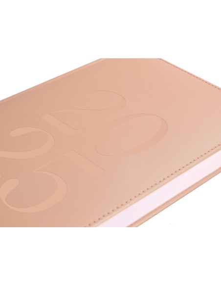 Agenda encuadernada liderpapel creta a5 2025 semana vista color rosa nude papel 70 gr