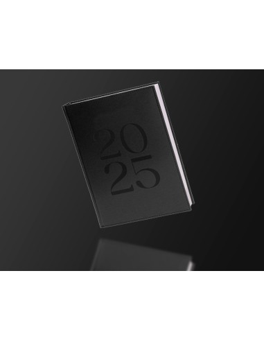 Agenda encuadernada liderpapel creta a5 2025 semana vista negro papel 70 gr