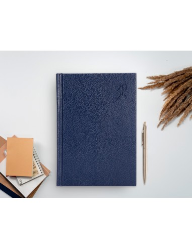 Agenda encuadernada liderpapel corfu a4 2025 dia pagina azul papel 60 gr