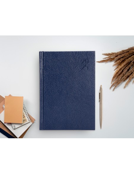 Agenda encuadernada liderpapel corfu a4 2025 dia pagina azul papel 60 gr