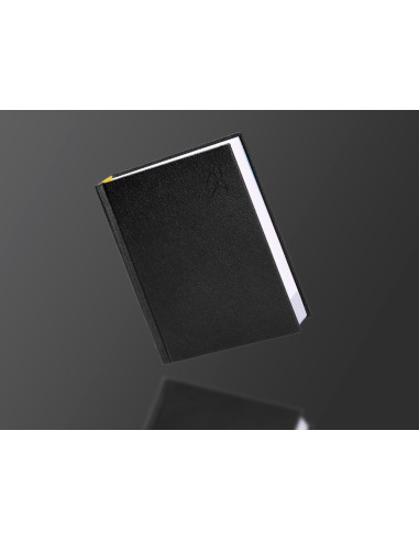 Agenda encuadernada liderpapel corfu a4 2025 dia pagina negro papel 60 gr